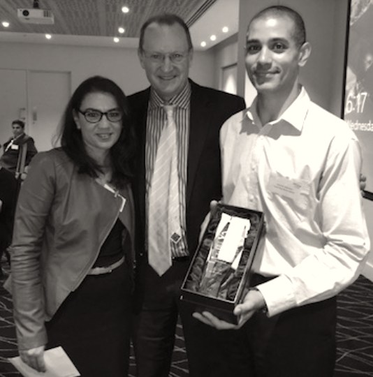 Jeremiah and his wife Carol receiving the Franchise of the Year award in 2016